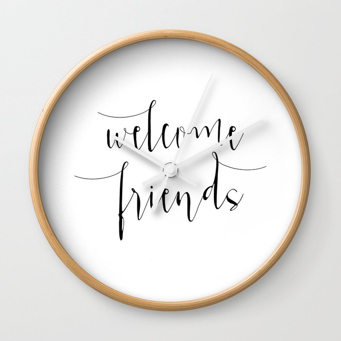 Inspirational Quotation Welcome Pals Estimate Print Typography Print Quotation Printable Household Welcome Indication Wall Clock image relating to Printable Welcome Sign known as Inspirational Estimate Welcome Buddies Quotation Print Typography Print Estimate Printable Household Welcome Signal Wall Clock